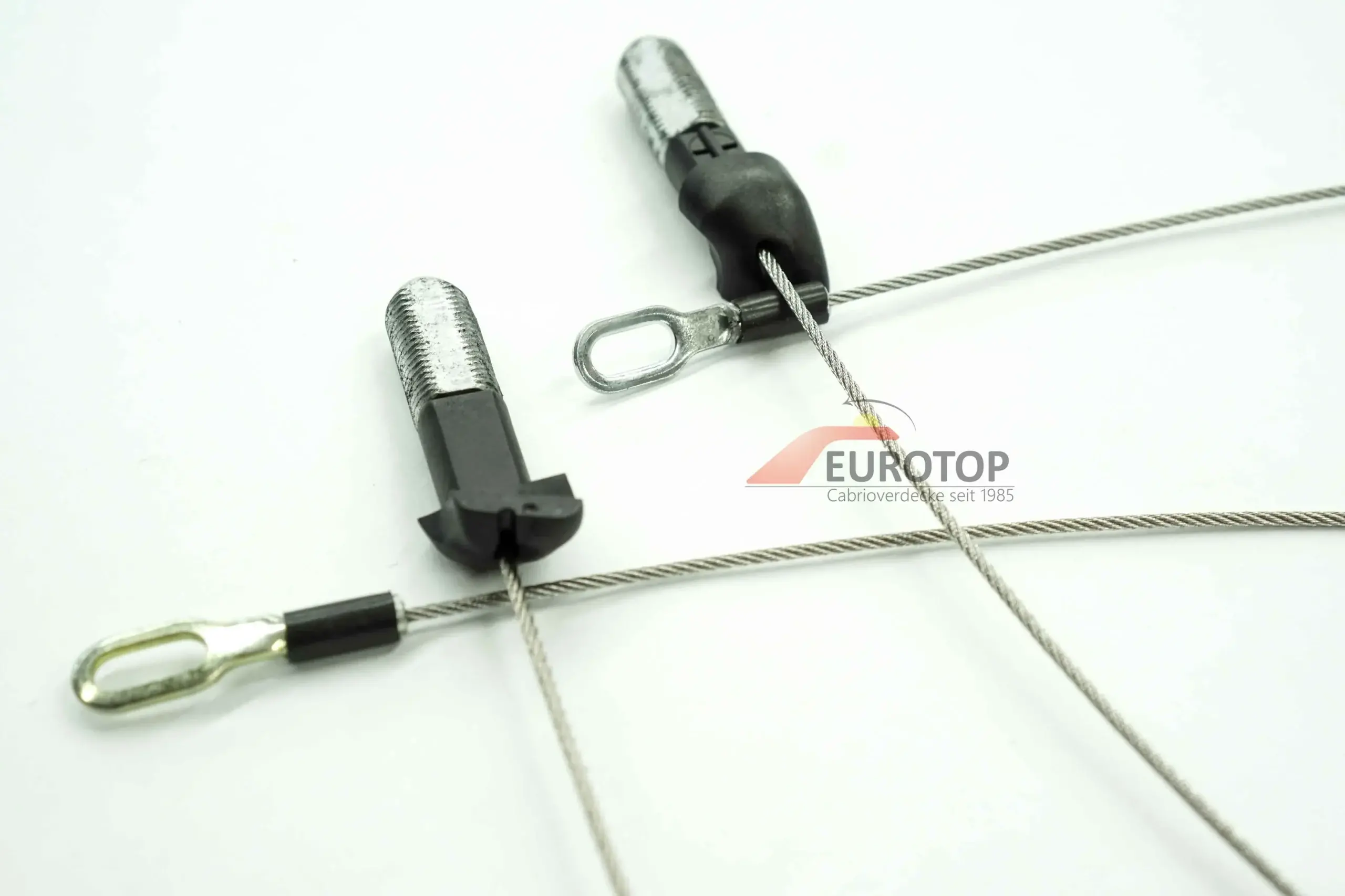 Cabos de tensão laterais (par) acima das janelas laterais para Mercedes 300SL-600SL tipo R129 Cabriolet ano 89-01, peça original de fábrica - Vista 1