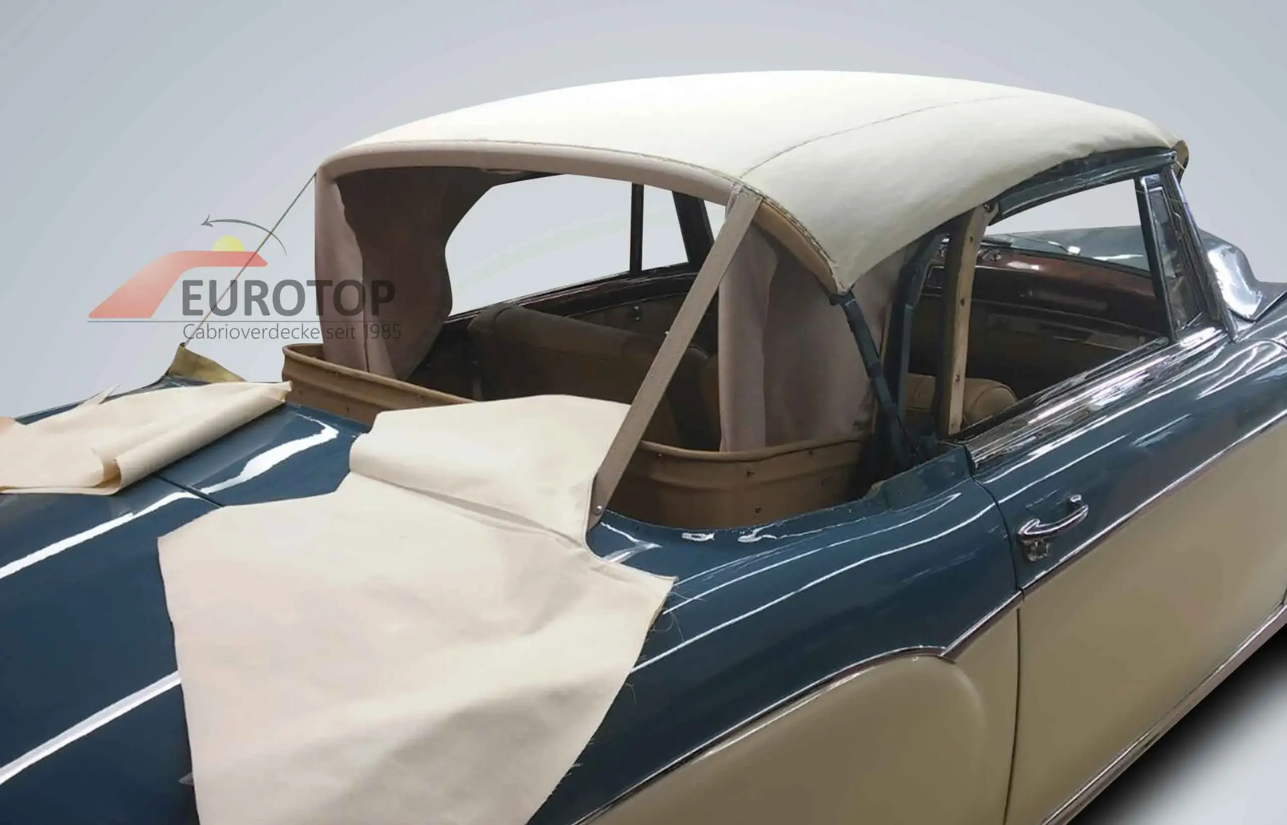 Capa de enchimento sem manta de enchimento para Mercedes 220S, 220SE modelo W128 Ponton Cabriolet ano 56-61 - Vista 1