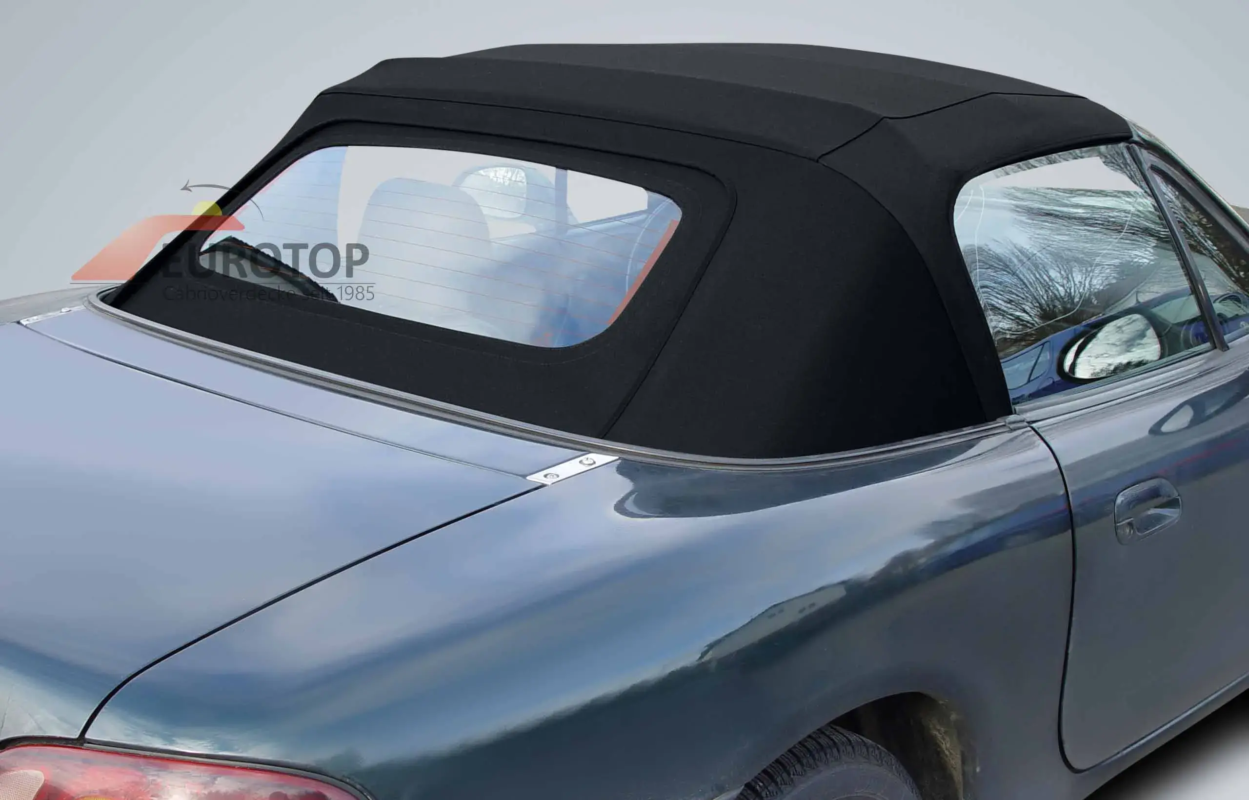 Capota em tecido Sonnenland (upgrade com óculo em vidro) para Mazda MX5 NA Cabriolet ano 89-98 - Vista 5
