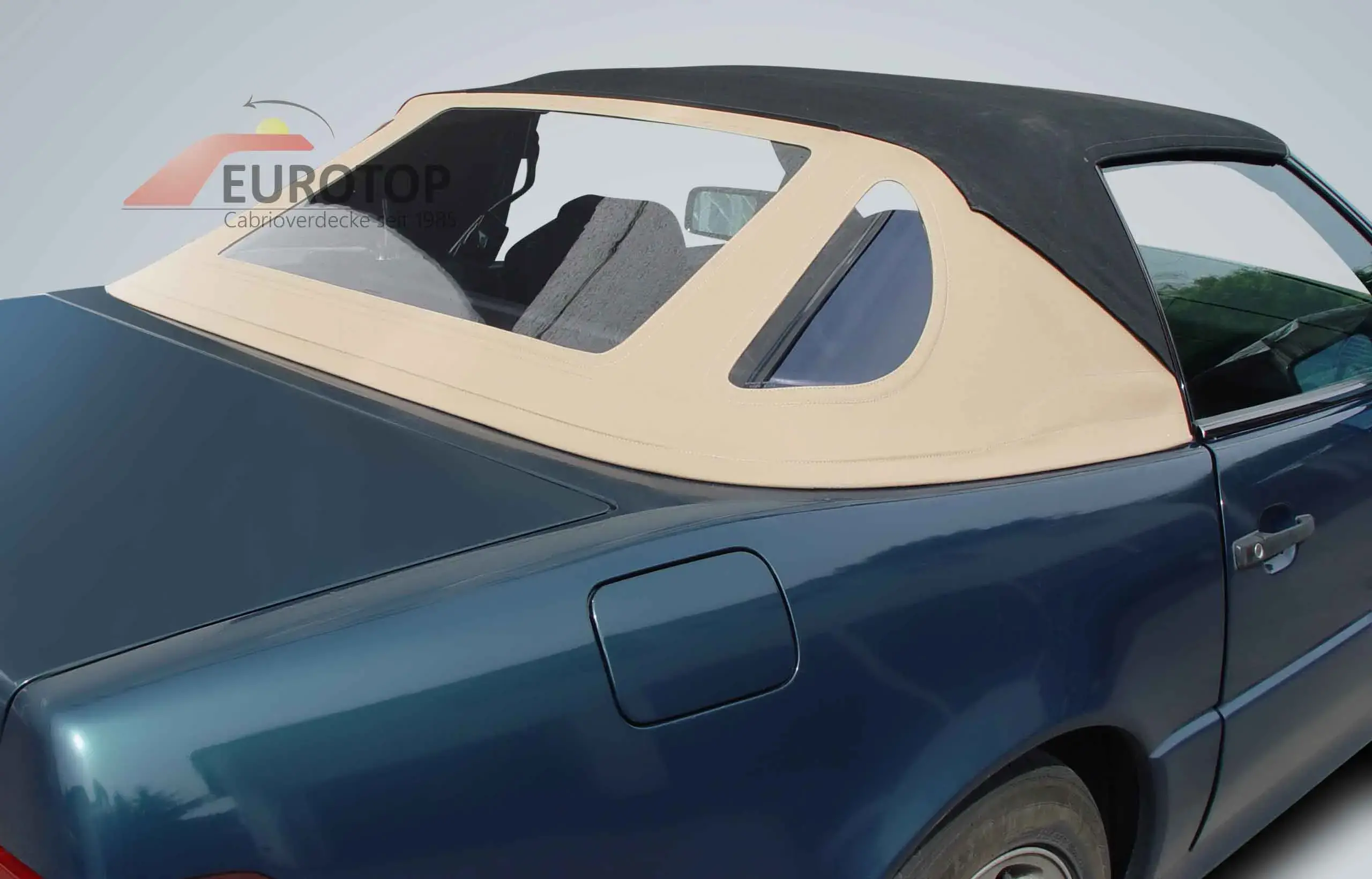 Capota (secção traseira) em tecido Sonnenland para Mercedes 300SL-600SL tipo R129 Cabriolet ano 89-01 - Vista 5