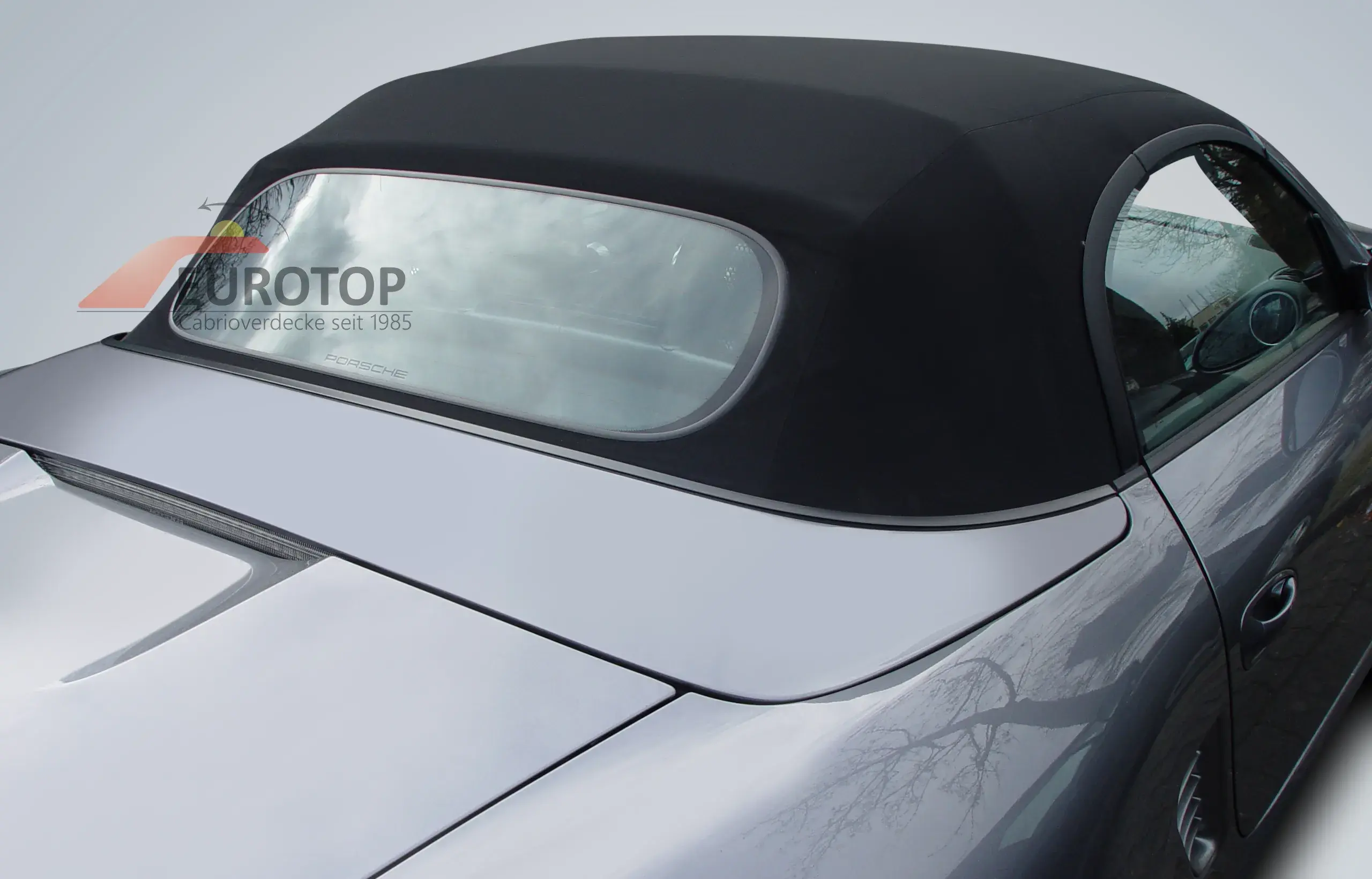 Capota Sonnenland Mohair para Porsche Boxster 986 Cabriolet ano 03-04, com óculo em vidro - Vista 1
