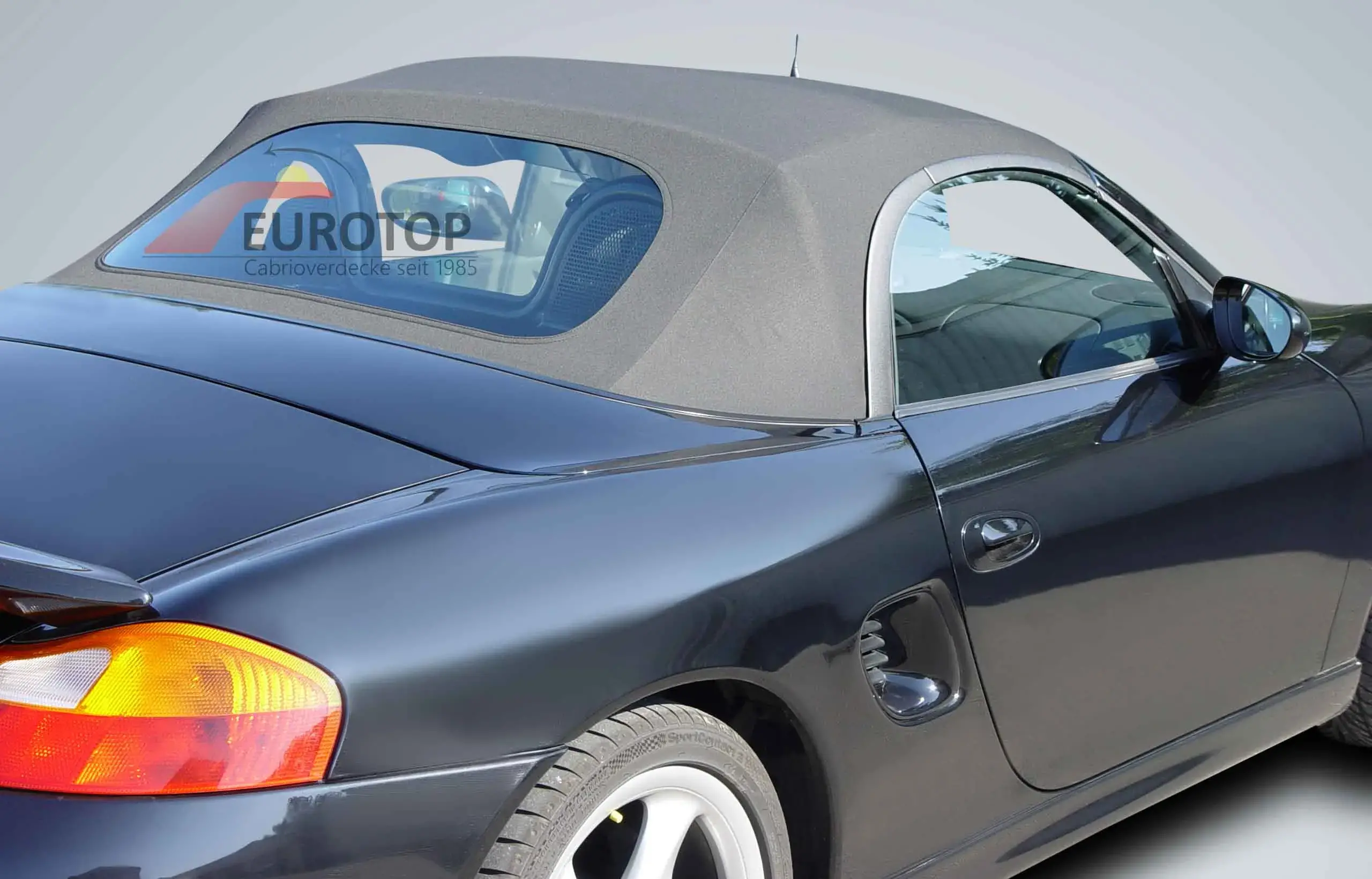 Capota Sonnenland Mohair para Porsche Boxster 986 Cabriolet ano 96-02, óculo em PVC - Vista 1