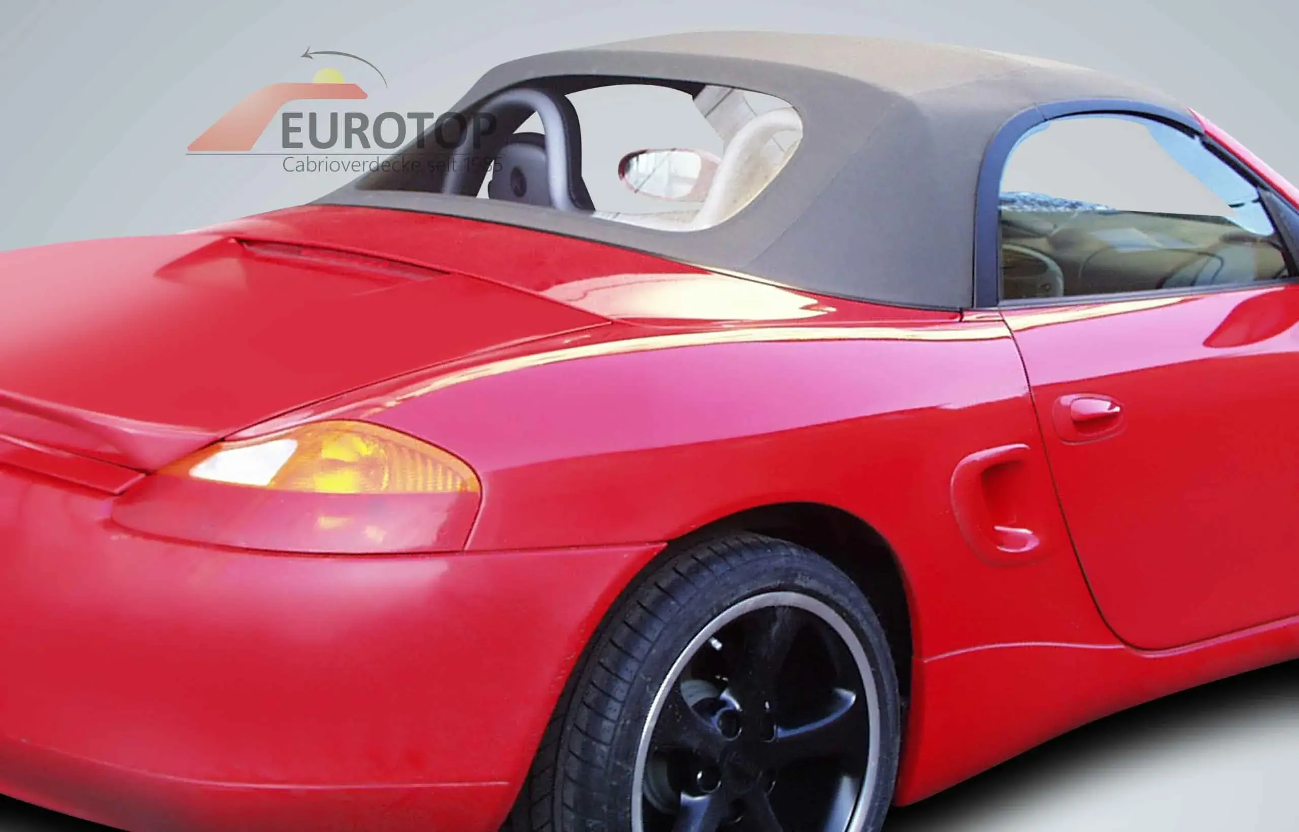 Capota Sonnenland Mohair para Porsche Boxster 986 Cabriolet ano 96-02, óculo em PVC - Vista 2