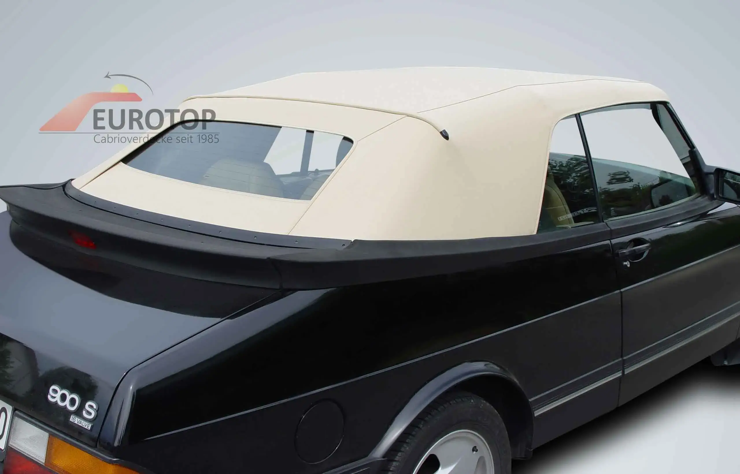 Capota Sonnenland Mohair para Saab 900 ano 87-94, secção do óculo traseiro (vidro) - Vista 2