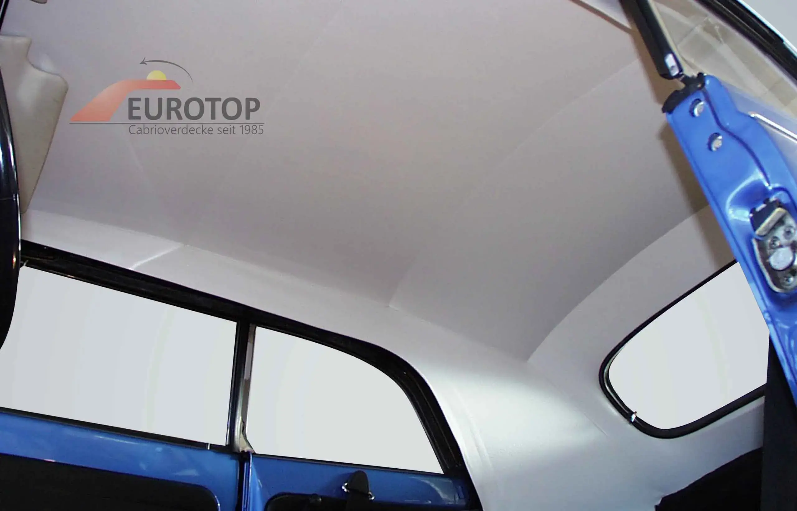 Forro de tejadilho para VW Beetle 1500, 1302, 1303 Cabriolet ano 63-79 - Vista 2
