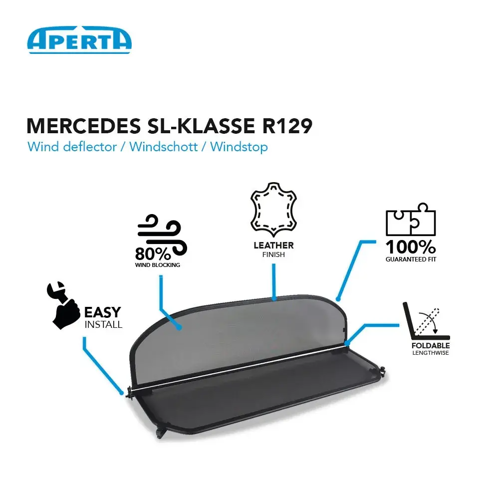 Guarda-vento para Mercedes R129 SL ano 89-01 - Vista 3