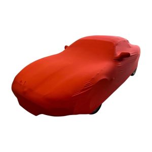 Jaguar XK8/XKR/X100 Convertible, ano 96-06 | Capa para automóvel de interior vermelha com bolsos para espelhos - Vista 1