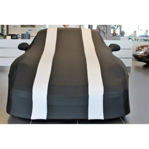 Porsche 911 Tipo 991 Cabriolet ano 16 | Capa para Automóvel de Exterior à medida - preto/prateado, com bolsas para espelhos - Vista 1